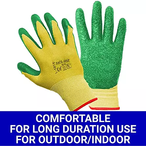 yuvcon-reusable-gardening-gloves-heavy-duty-breathable-polyester-green-m-size-for-agriculture-work