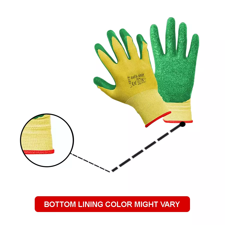 yuvcon-reusable-gardening-gloves-heavy-duty-breathable-polyester-green-m-size-for-agriculture-work