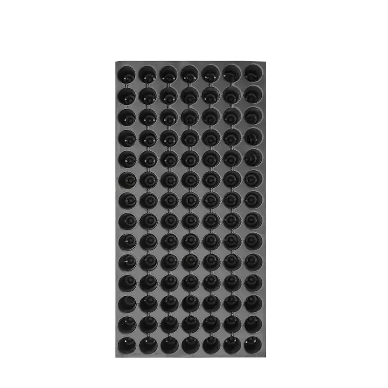 Singhal Seedling Tray High-Density Reusable Plastic Eco-Friendly 98 Holes, Black (Pack of 30 Trays)