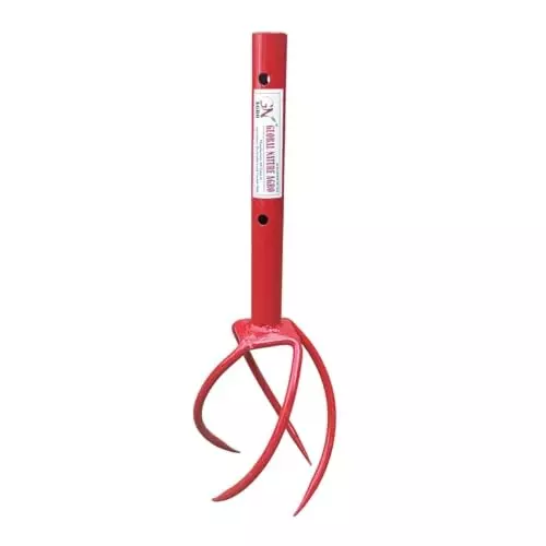 Global Nature Agro Garden Hand Cultivator With T-Handle Kit Rubber Grip for Home, Farming & Gardening, Typhoon-MINI, 1