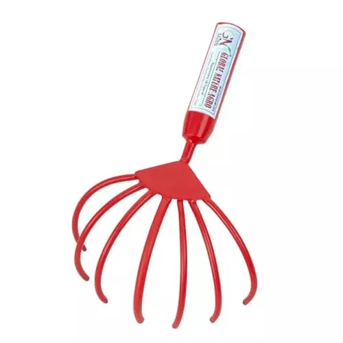 Global Nature Agro 7 Tine Garden Hand Cultivator Hand Operated for Home, Farming & Gardening