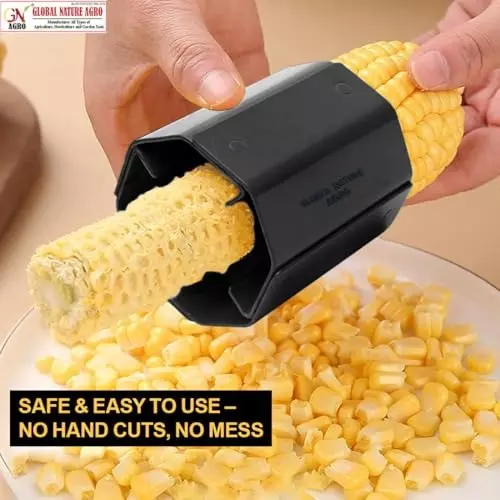 Global Nature Agro Easy Push-and-Twist Handheld Corn Sheller Blade Size Hand Operated for Home, Farming & Gardening