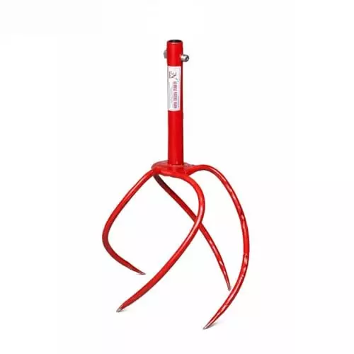 Global Nature Agro Garden Hand Cultivator With T-Handle Kit Rubber Grip for Home, Farming & Gardening, Typhoon-XL, 1