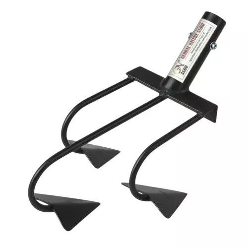 Global Nature Agro 3 Tine Hand Cultivator 4 Inch (10 cm) Blade Size Hand Operated Ergonomic Grip for Home, Farming & Gardening