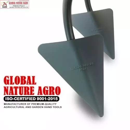 Global Nature Agro 3 Tine Hand Cultivator 4 Inch (10 cm) Blade Size Hand Operated Ergonomic Grip for Home, Farming & Gardening