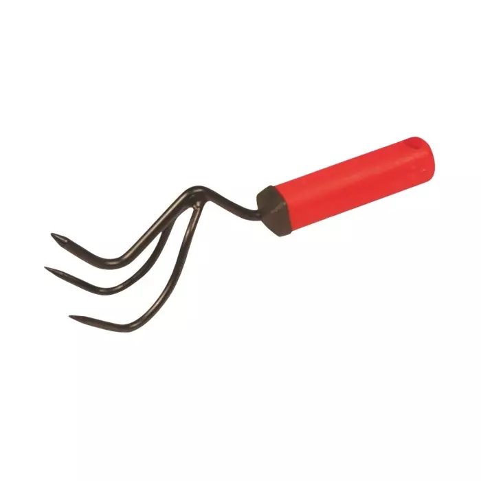 Tata Agrico Hand Cultivator with Hardened Steel Blade and PVC Plastic Handle for Working in Garden, GTS077