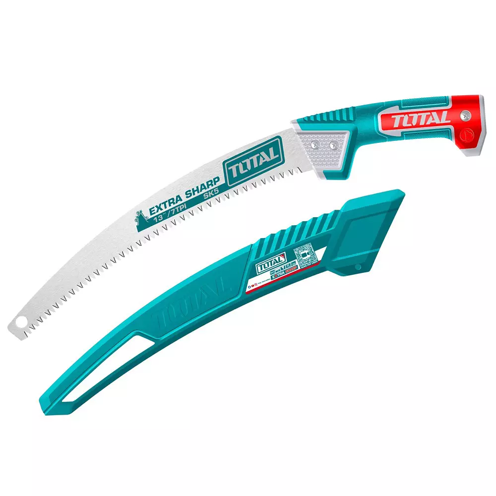 Total Pruning Saw 13 Inch (330 mm) Taiwan SK5 Steel 7 TPI Triple Ground Teeth, THPS3308