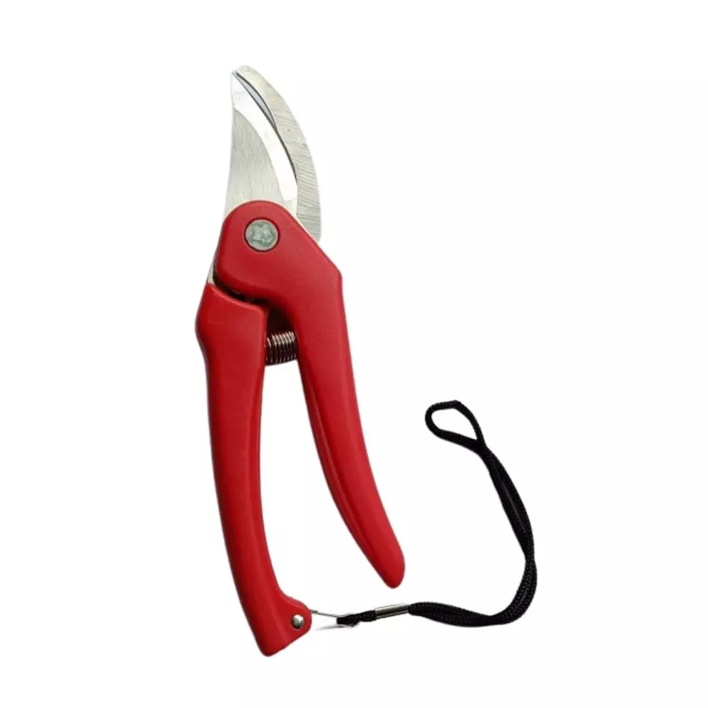 yuvcon-garden-pruner-stainless-steel-with-safety-lock-and-replaceable-spring-flower-cutter-red