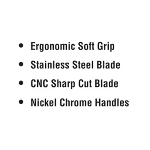 ADRAL Pruning Shear 200 mm Nickel Chrome Blue & Silver Steel & Plastic 15 mm for Industrial Use, PS1