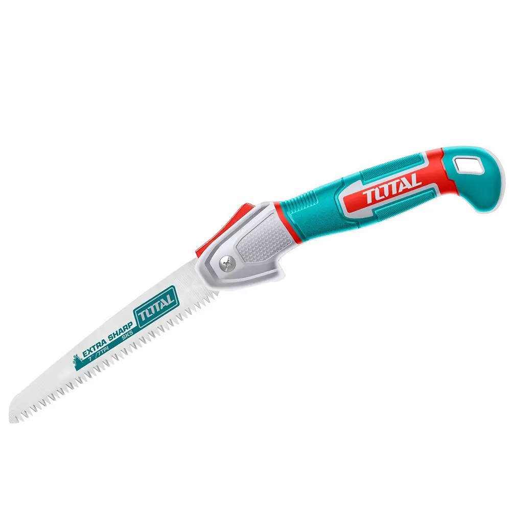 Total Folding Saw 7 Inch (180 mm) SK5 Steel 7 TPI Triple Ground Teeth, THFSW1808