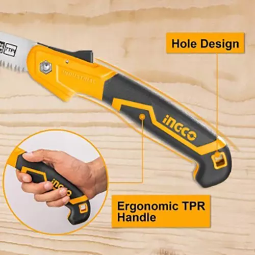 Ingco Folding Saw with 7 TPI Triple Teeth 7 inch (180 mm) Blade, HFSW1806