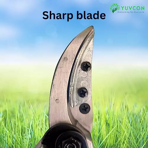 yuvcon-heavy-duty-carbon-steel-secateurs-with-pvc-coated-handle-for-garden-pruning-and-plant-cutting