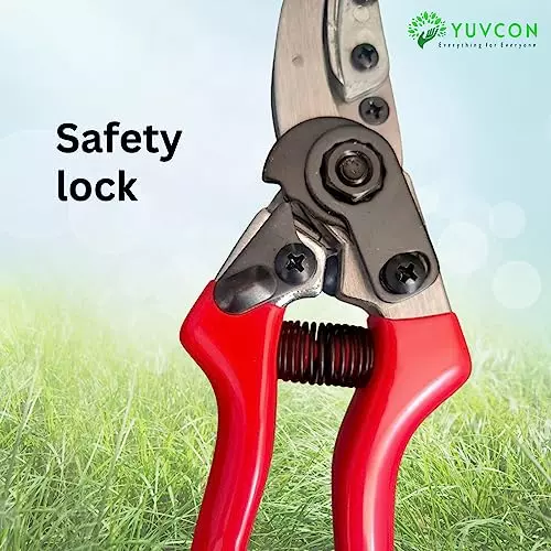 yuvcon-heavy-duty-carbon-steel-secateurs-with-pvc-coated-handle-for-garden-pruning-and-plant-cutting