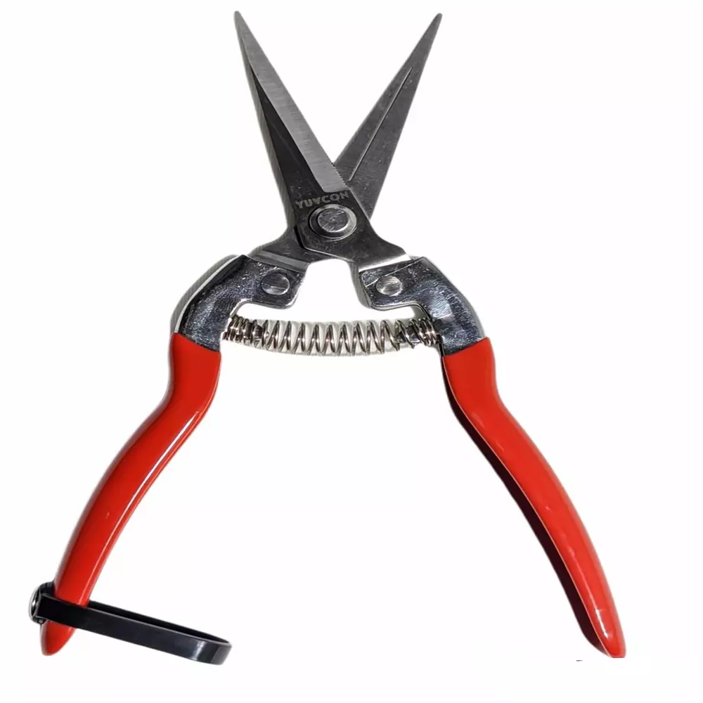 Yuvismart Fruit Snip Pruning Shears Stainless Steel with Non Slip Vinyl Grip for Garden Use