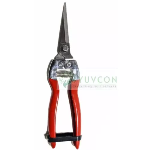yuvismart-stainless-steel-fruit-snip-pruning-shears-with-non-slip-vinyl-grip-for-garden-use