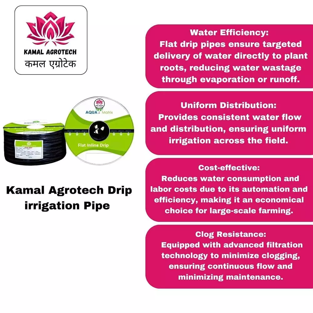 kamal-agrotech-16-mm-1000-m-polyethylene-black-flat-inline-drip-irrigation-pipe