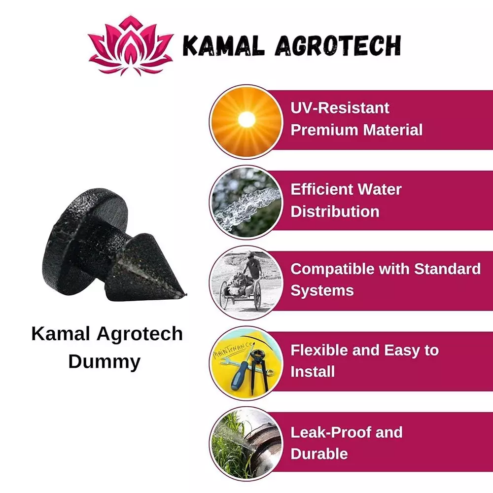 kamal-agrotech-plastic-black-drip-irrigation-dummies-for-4-mm-feeder-pipe-pack-of-200-pcs