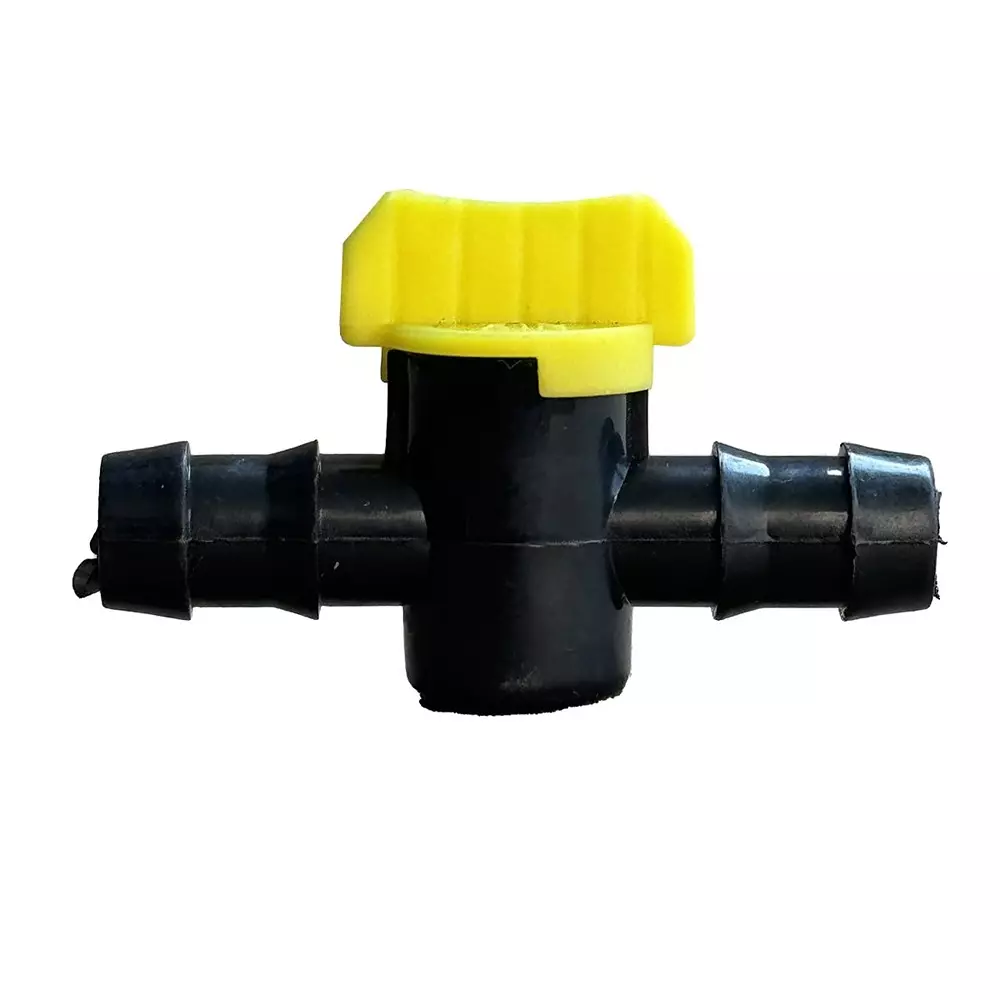 Yuvcon Straight Connector with Tap Leak Proof Irrigation Pipe Fitting 16 mm Size (Pack of 25)