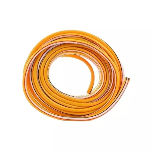 Darit Heavy Duty Reinforced Hose Pipe PVC Fiber 25.4 mm Diameter 25 m Length Yellow for Agriculture, Industrial & Commercial Use, ES-210