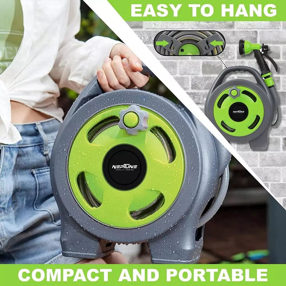 neptune-mini-garden-hose-reel-portable-and-wall-mounted-7-in-1-spray-modes-10-m-hose