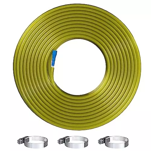 ORILEY 0.5 inch Braided Water Pipe with Hose Connector Dark Green, ‎OR-WPG-24 (Roll of 15 m)