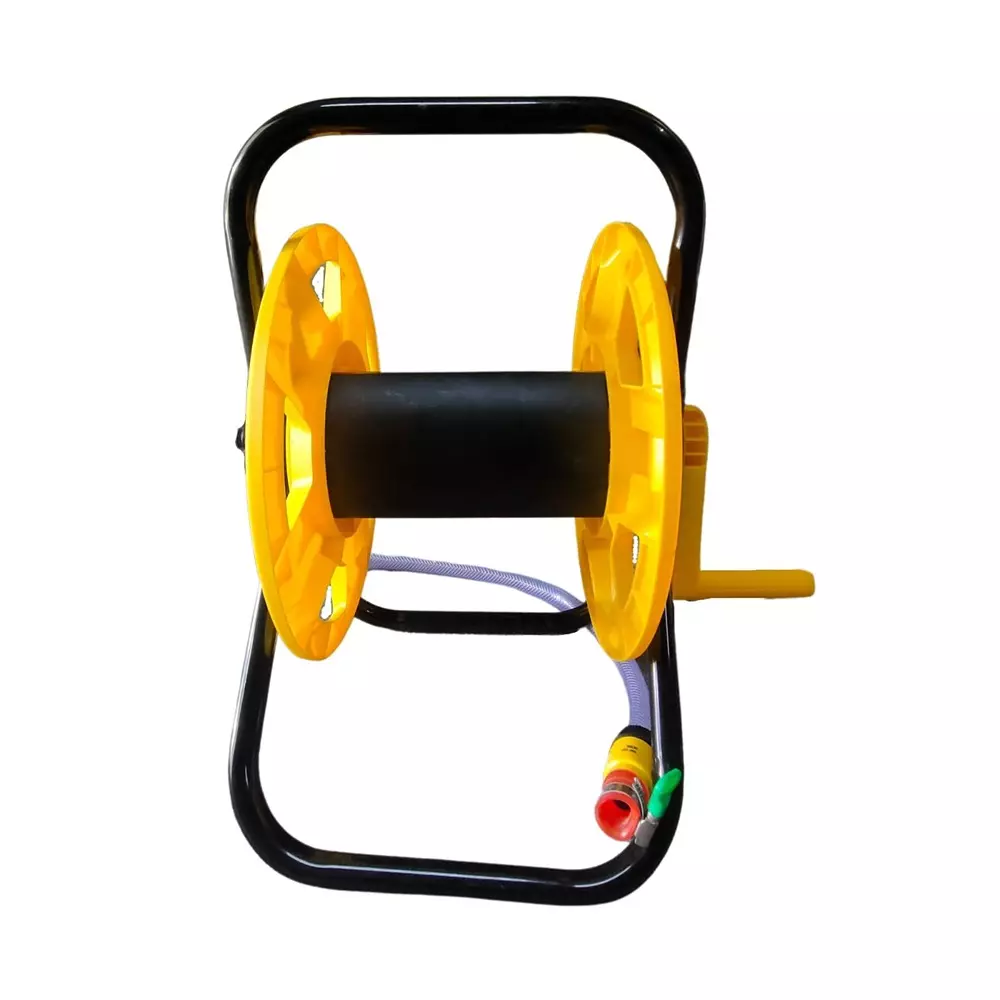Yuvcon Plastic Hose Reel for 150 ft (45.72 m) Garden Pipe with Tangle Free Storage and Easy Rolling Design