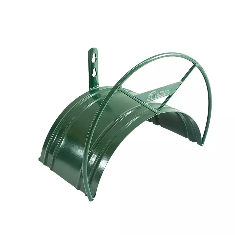 Generic Heavy Duty Hose Hanger with Rustproof Metal Body for Outdoor Garden Watering Use Green