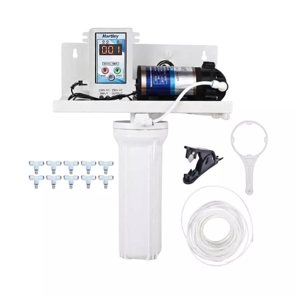 Hartley High Pressure Fogger Kit with 10 Nozzles 22 LPH Flow Rate 10 Bar Pressure