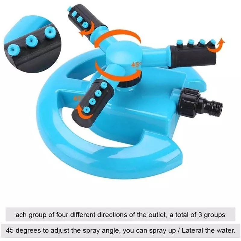 MED BUDDY Water Sprinkler Automatic 360° for Watering Garden, Plant Irrigation and Kids Playing, Irrigation System
