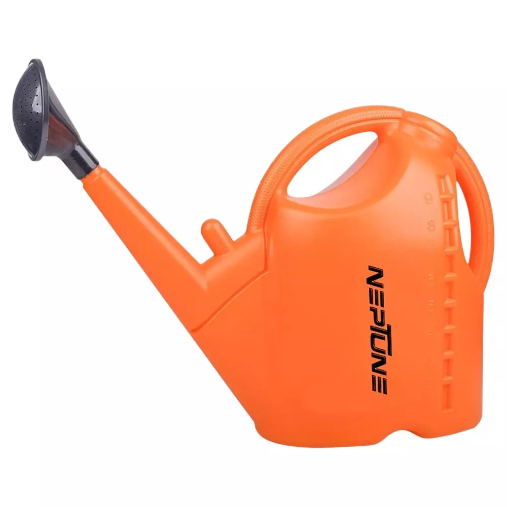 Neptune Watering Can 10 L Capacity Plastic Orange Plants/Garden Indoor Outdoor Watering Shower Use