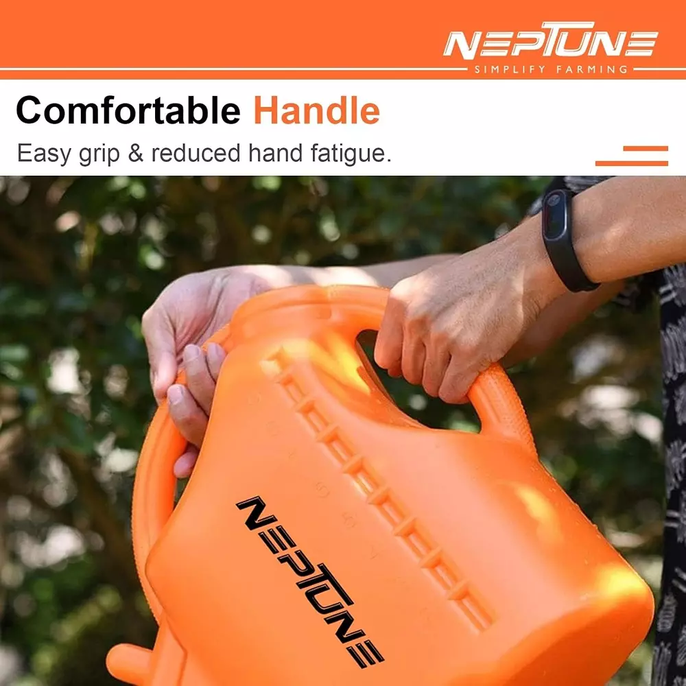 neptune-watering-can-10-l-capacity-plastic-orange-plantsgarden-indoor-outdoor-watering-shower-use