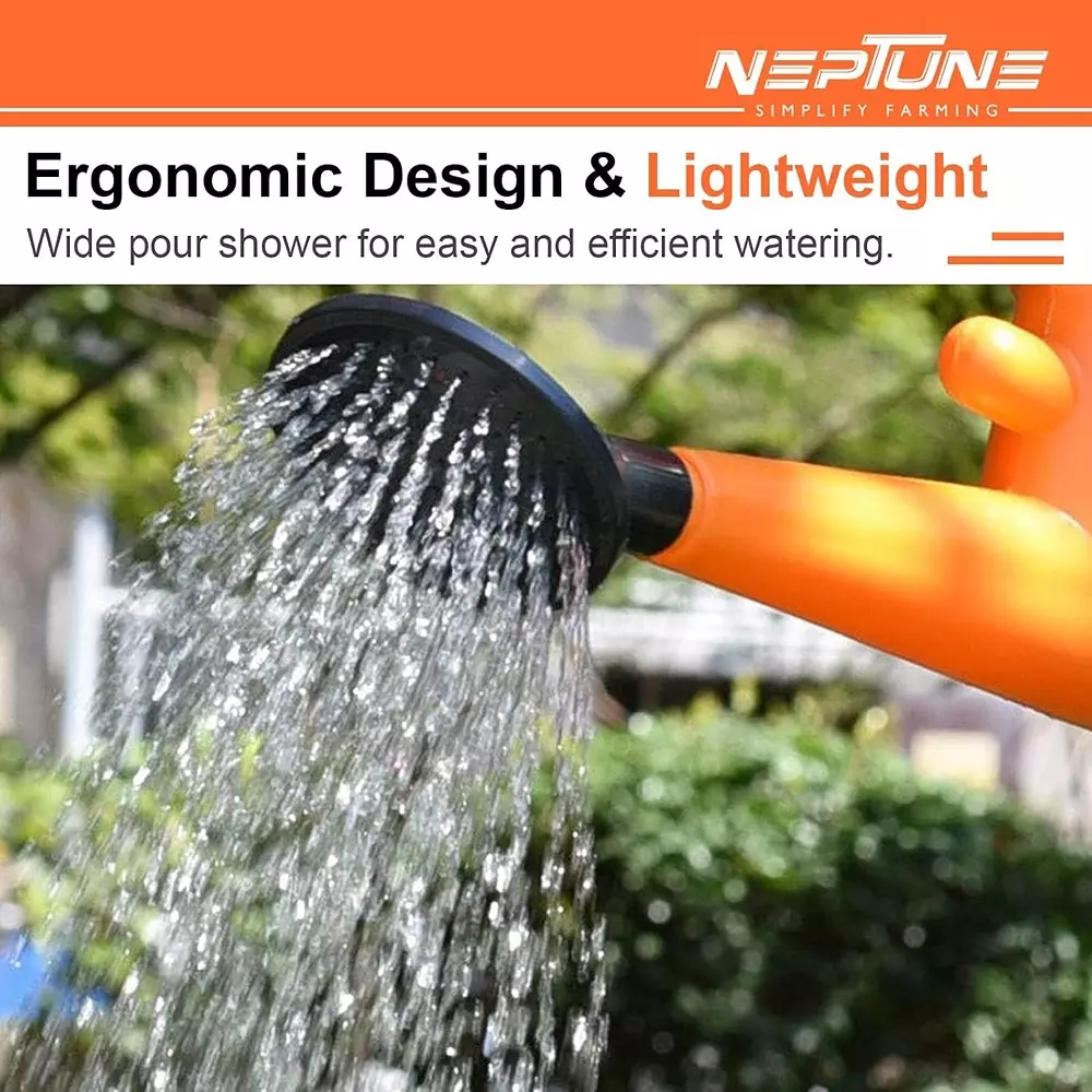 neptune-watering-can-10-l-capacity-plastic-orange-plantsgarden-indoor-outdoor-watering-shower-use