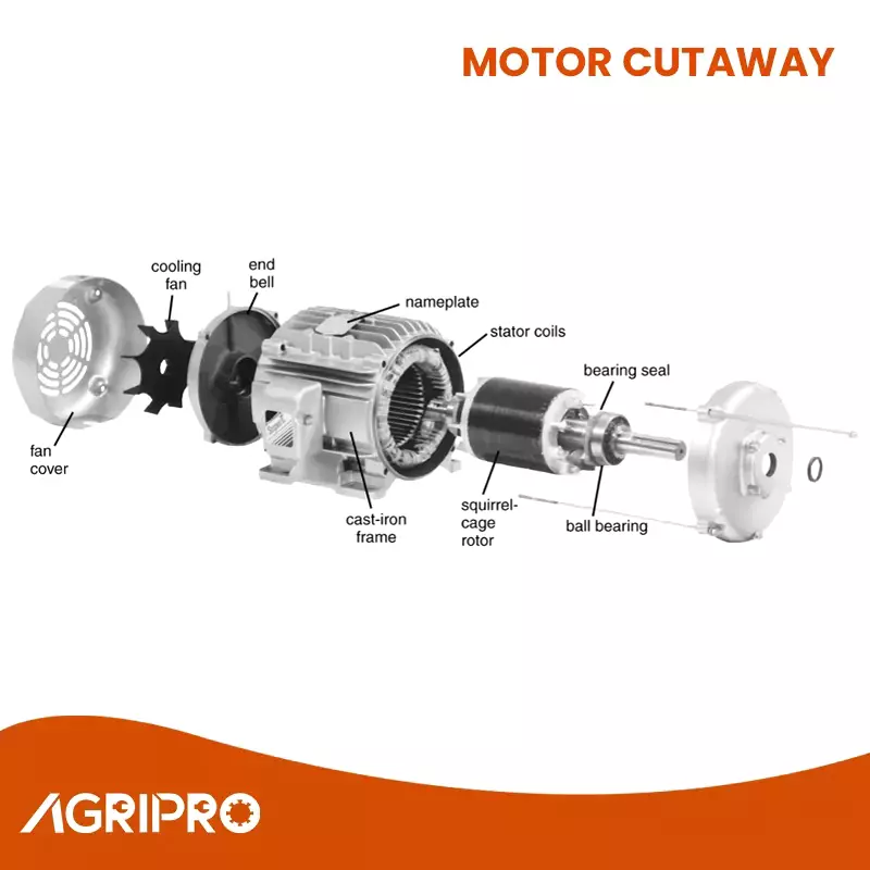 AgriPro 1 HP Motor for Maize Thresher Machine APMZ5TY