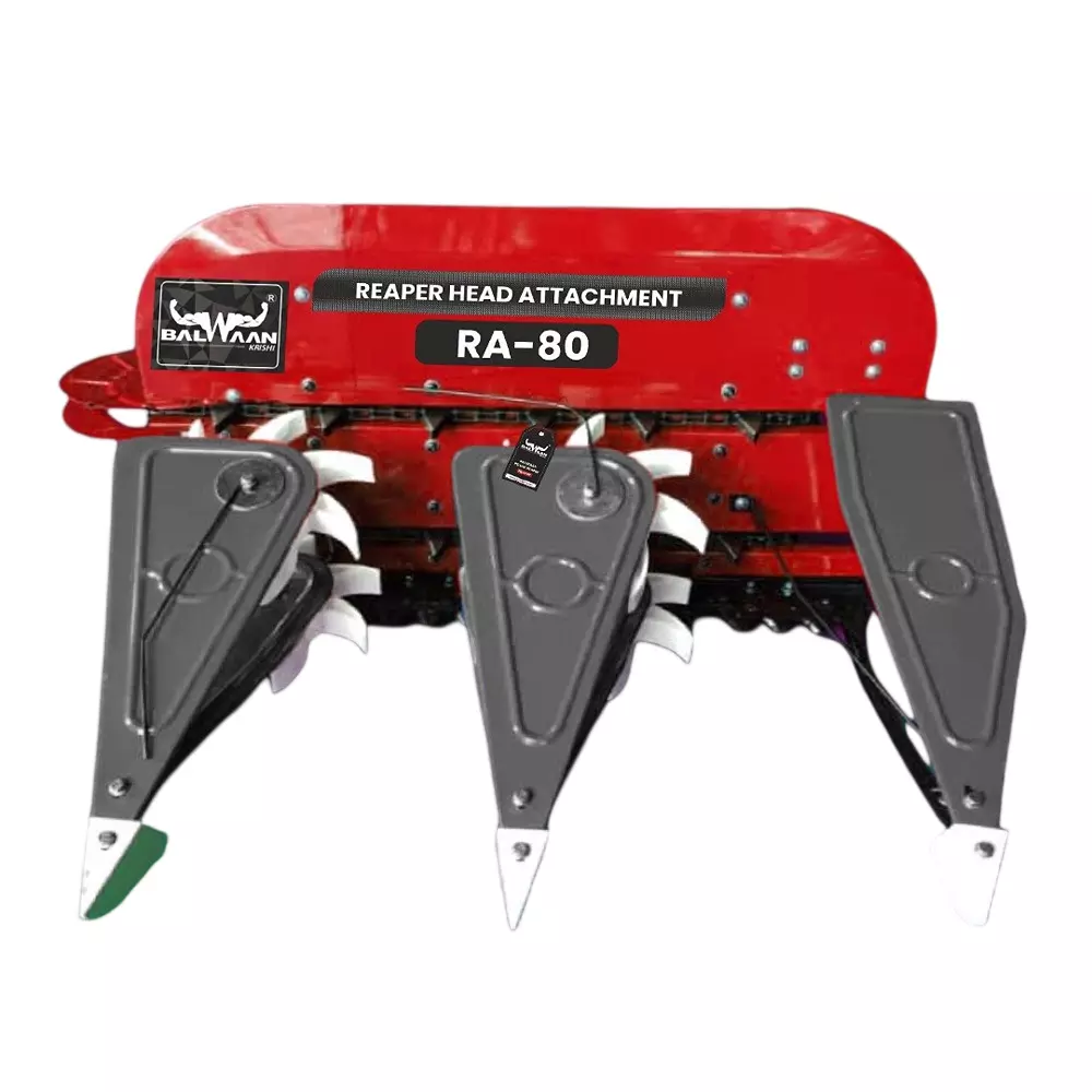 Balwaan Reaper Head Attachment 2 Row 80 cm Cutting Width for Use with Power Weeder, RA-80