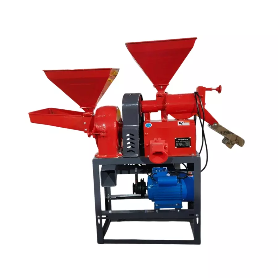 OXON Mini Rice Mill with Motor 3 HP Single Phase 2880 RPM, 6n40 Combined