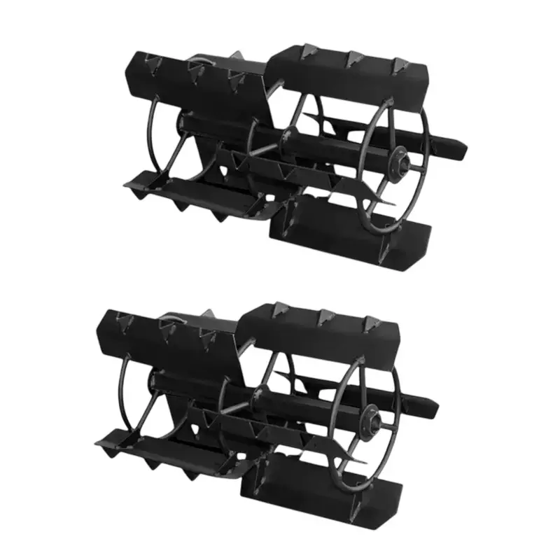 GENERIC Heavy Duty Mini Paddy Cage Wheel Mild Steel 14 Inch (355.6 mm) for 5 to 9 HP Petrol Power Tiller, JS-DA-20211825 (Pack of 2)