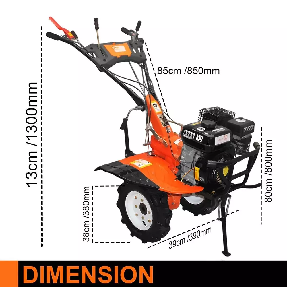 VOLTZ Heavy Duty Agriculture Cultivator 8 HP Petrol Engine with High Metal 32 Blades Set, VPX-1500