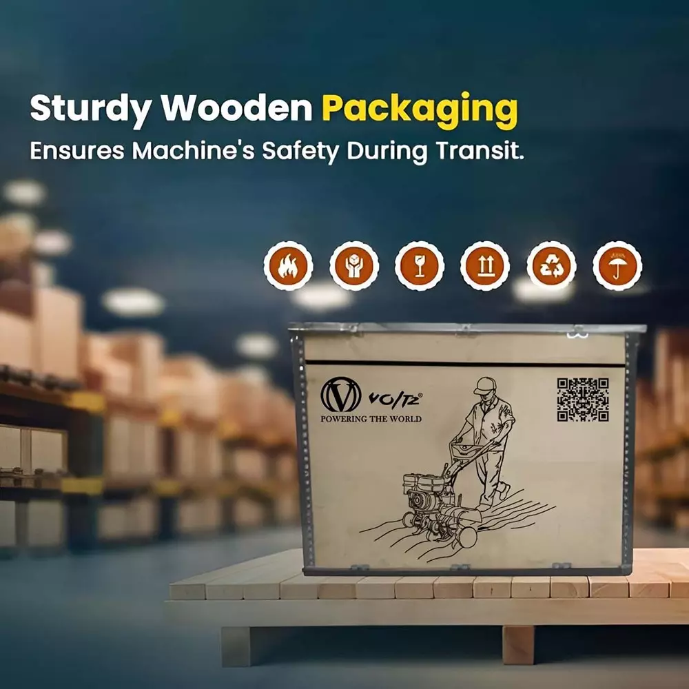 VOLTZ Heavy Duty Agriculture Cultivator 8 HP Petrol Engine with High Metal 32 Blades Set, VPX-1500