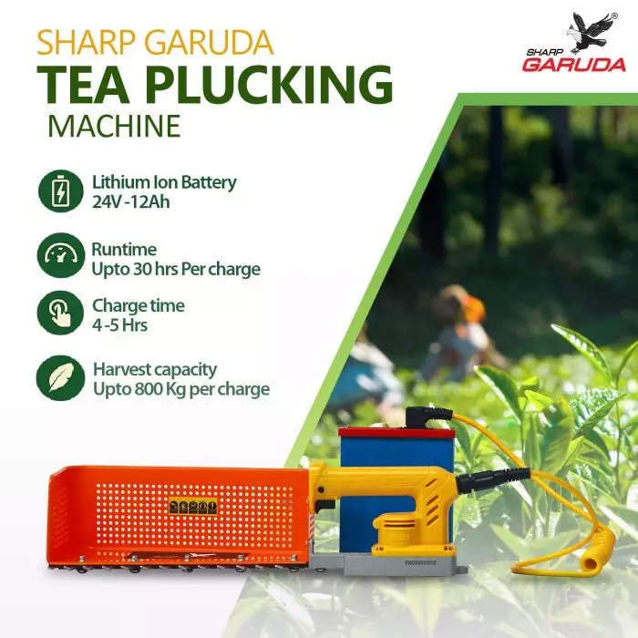 sharp-garuda-tea-harvester-plucking-machine-with-battery-285-mm-blade-double-sided-serrated
