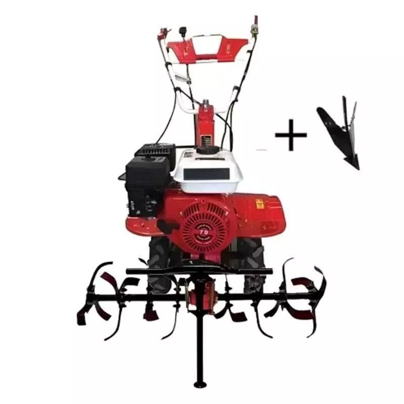 Vinspire Heavy Duty Power Tiller Gear Drive 7 HP 212 cc 4 Stroke Petrol Engine with Ridger PTO Shaft & Accessories, VAPL-PW7P