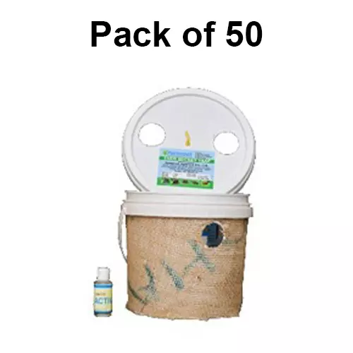 farmroot-weatherproof-and-non-toxic-farm-rhinoceros-bettle-lure-with-activator-bucket-trap-plastic-fr123475-pack-of-50-pcs