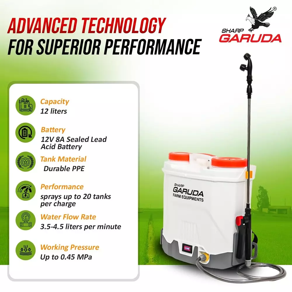 sharp-garuda-battery-sprayer-pump-12-l-capacity-for-fertilizing-pest-control-watering