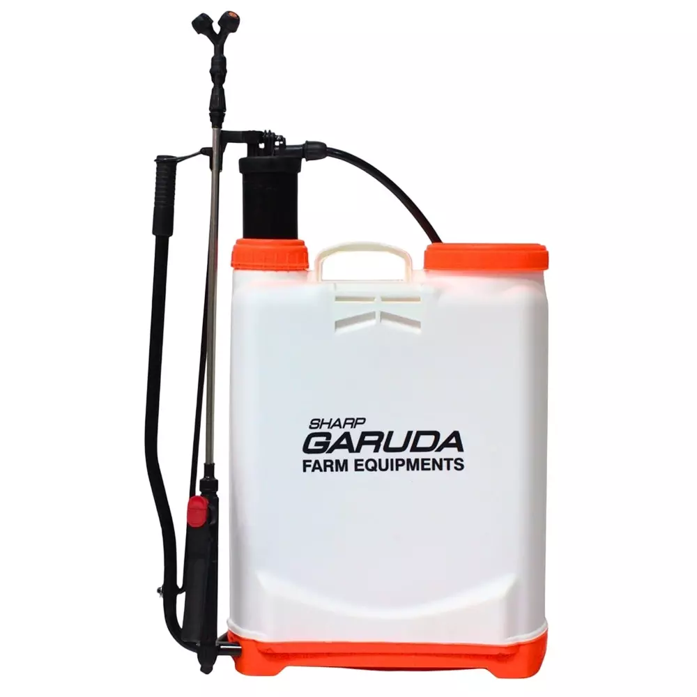 Sharp Garuda Manual Knapsack Sprayer 16 L Capacity 2 ft (60.96 cm) Lance High-Pressure Pump For Agriculture & Garden Use, SGMS-16