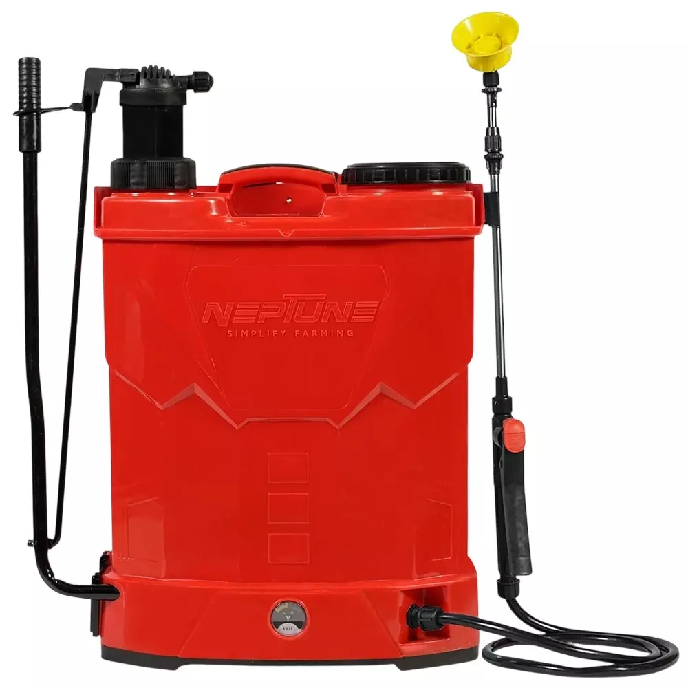 Neptune Knapsack Sprayer 2-in-1 Battery and Manual Operated Single Motor 20 L Tank Capacity 12 V x 12 Ah Battery Capacity, Model-25