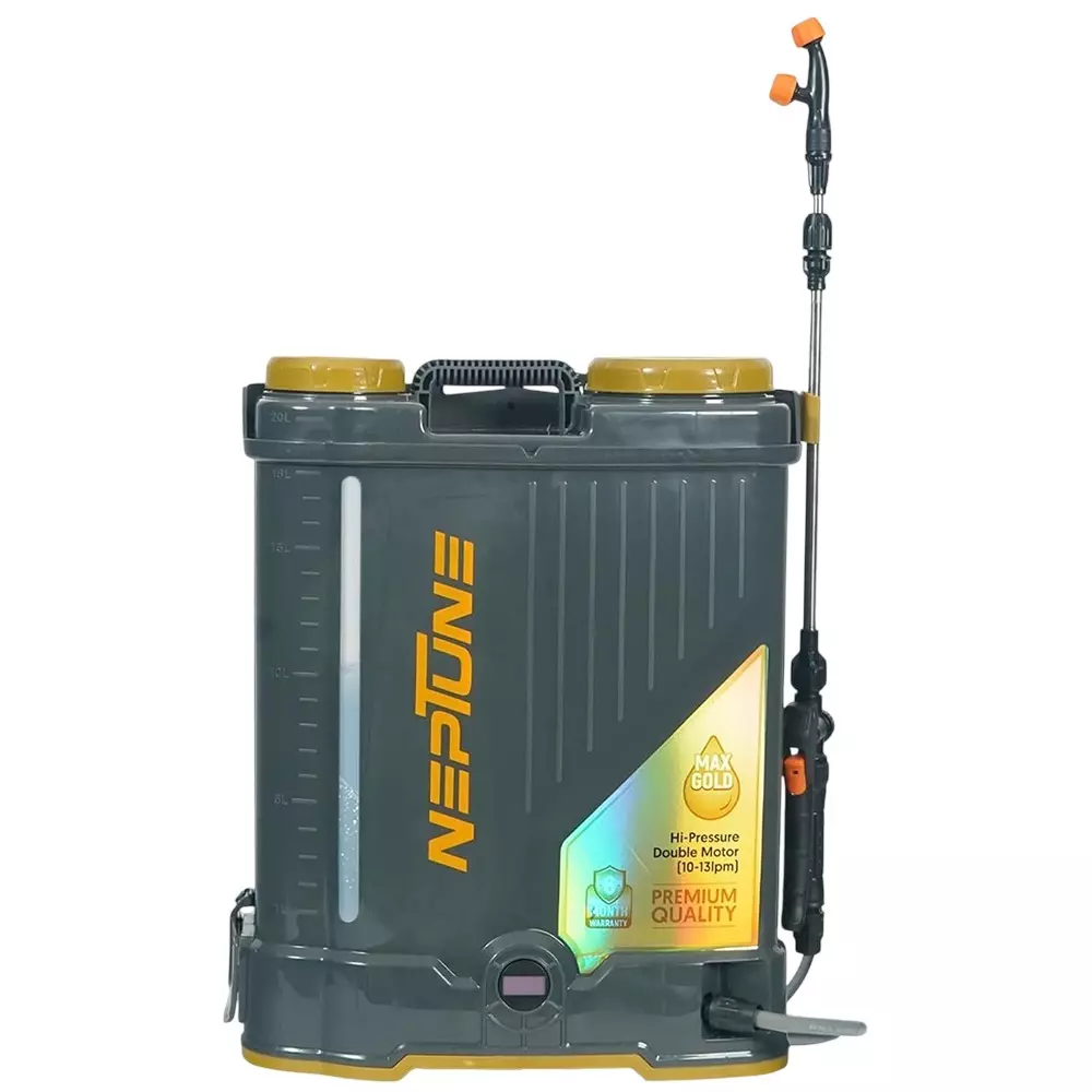 Neptune Knapsack Sprayer Double Motor Backpack Battery Operated 20 L Tank Capacity with 5 Nozzles