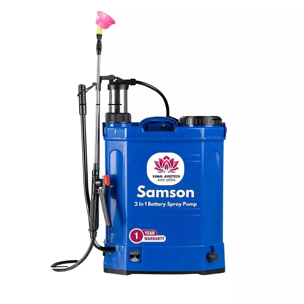 Kamal Agrotech 8Ah HDPE Blue 2 in 1 Battery Sprayer Pump 12V
