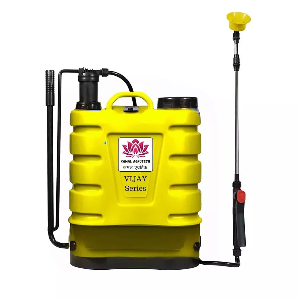 Kamal Agrotech Vijay Series Tank Capacity Plastic Manual Sprayer with 4 Nozzle 16 L for Agriculture & Garden Use