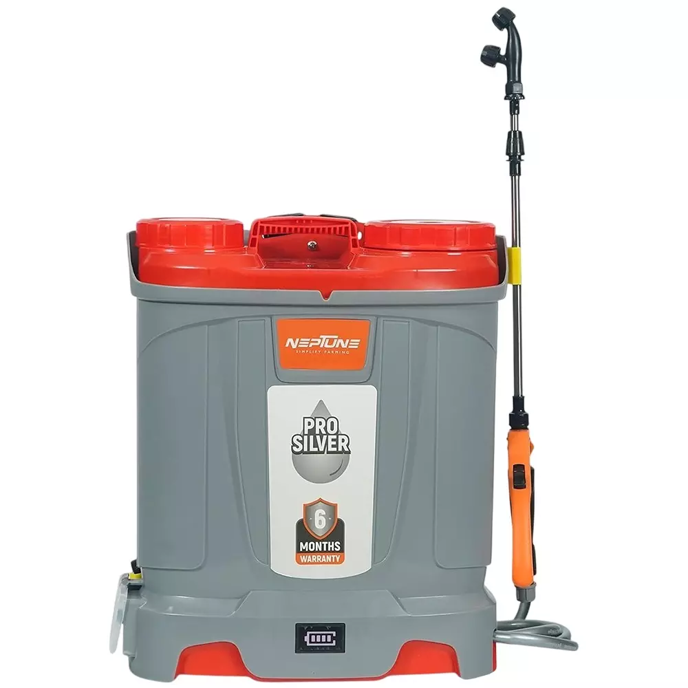 Neptune Knapsack Sprayer Battery Operated 18 L Tank Capacity 12 V/12 Ah Battery Capacity with 4 Nozzles