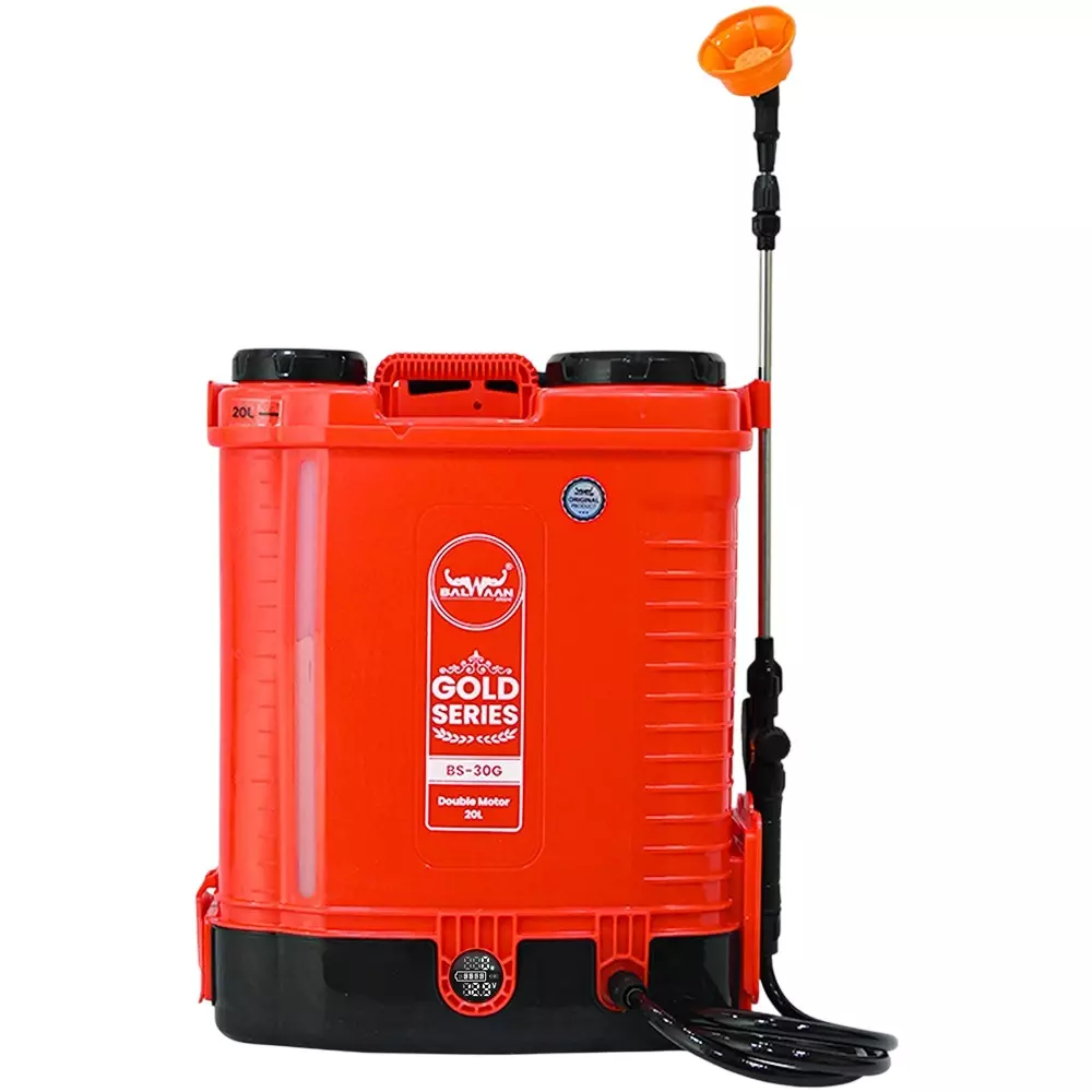 Balwaan Battery Sprayer with 12 Ah Lead Acid Battery 20 L Tank Capacity Black & Red for Farming & Gardening, BS30G