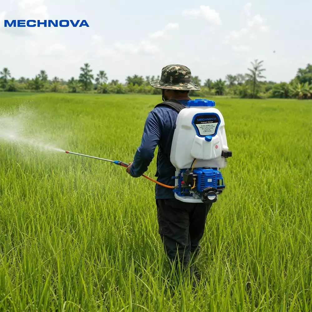 mechnova-20-l-knapsack-sprayer-with-4-stroke-358-cc-petrol-engine-and-25-bar-maximum-pressure